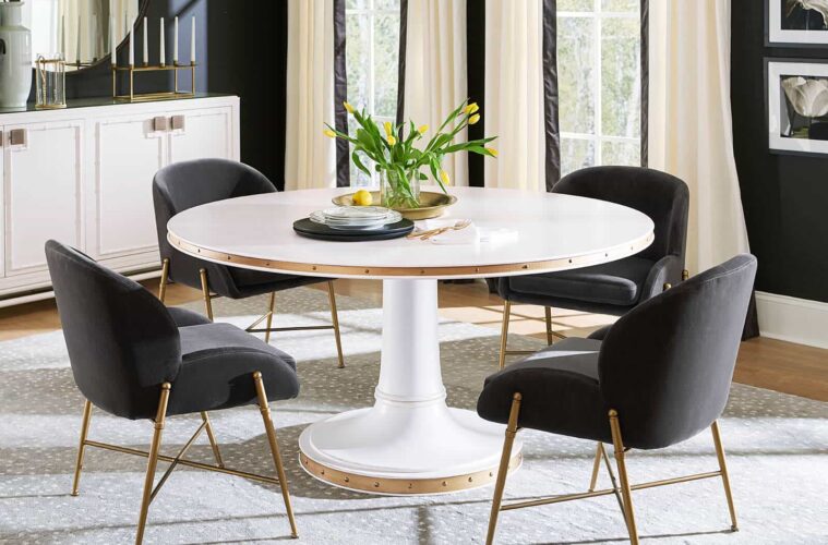 Decorating Ideas For A Dining Table, Modern Round Dining Table And Chairs In A Pod