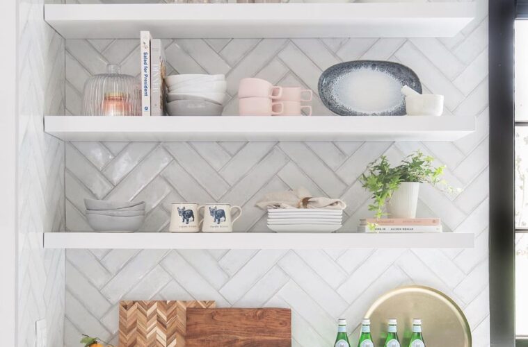 Attractively Organize Open Shelves, How To Organize Open Shelves In Kitchen