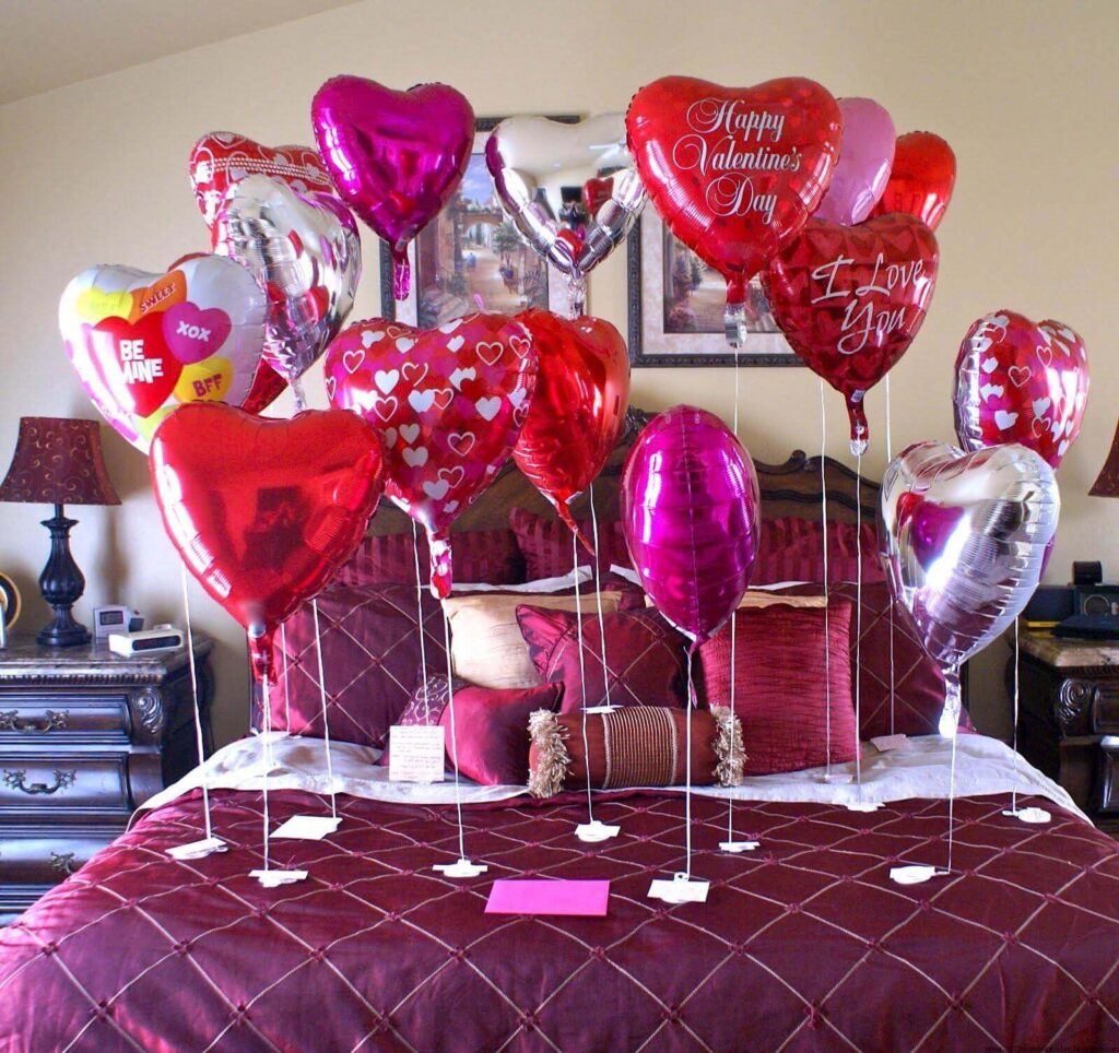 valentine day room decoration