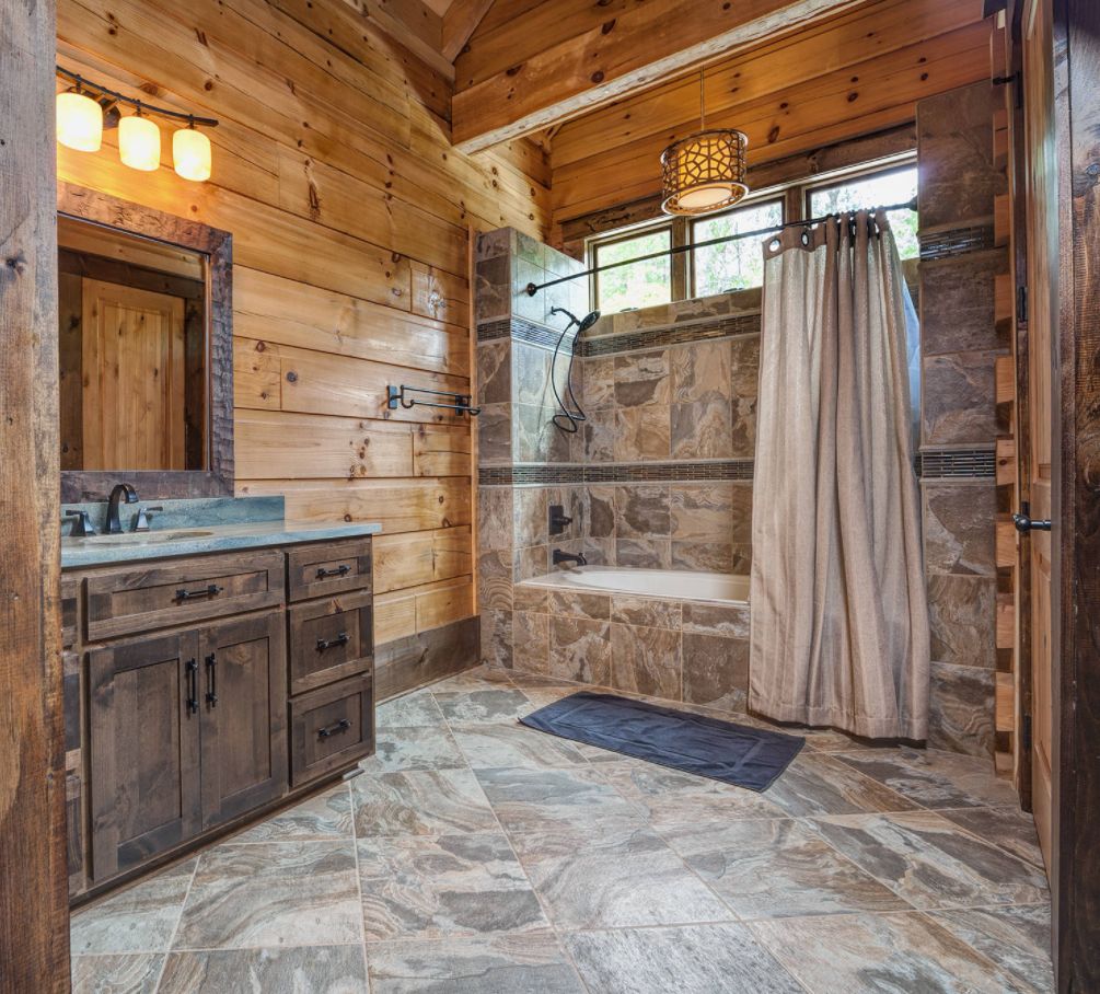 farmhouse bathroom shower ideas