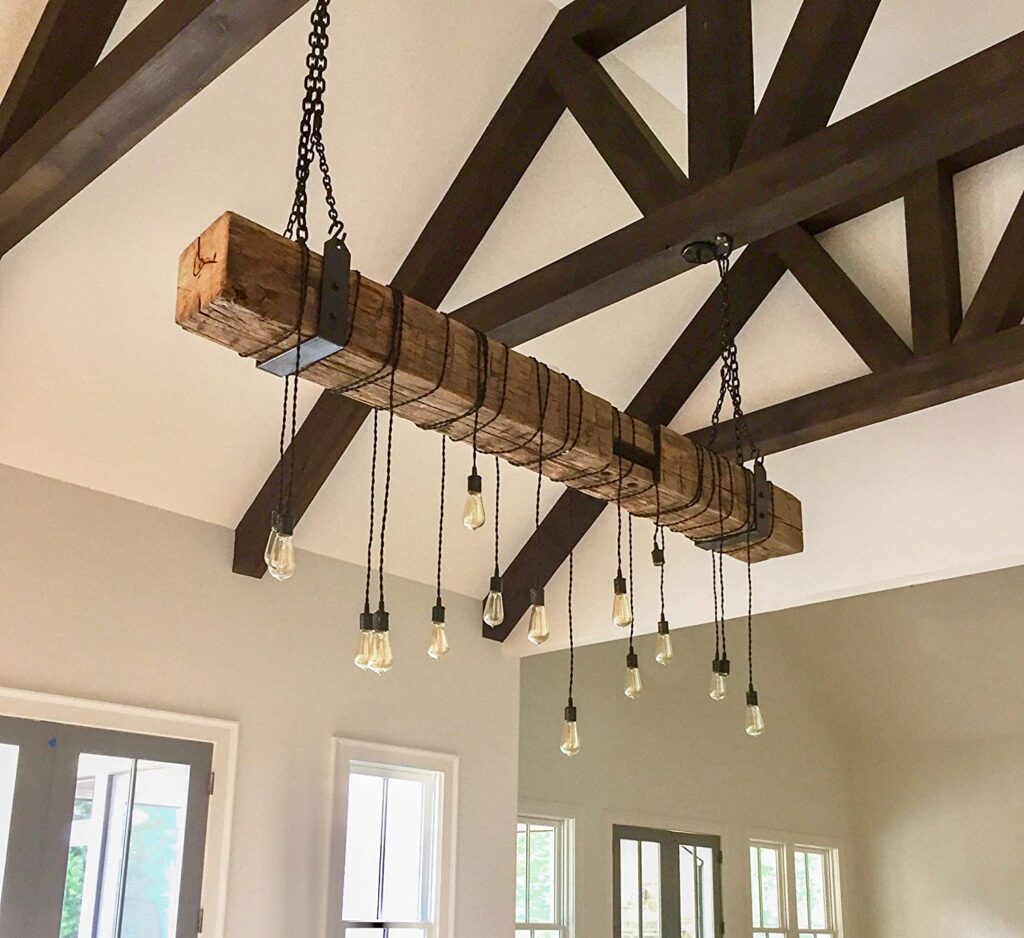 wood ceiling light fixture