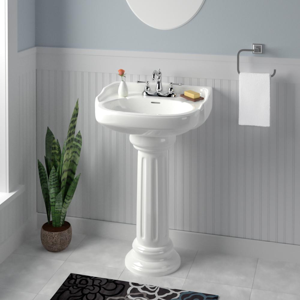 bathroom sink with pedestal