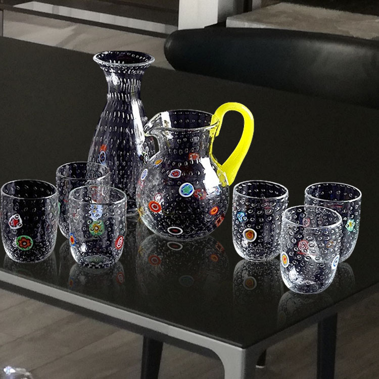 murano-glasses-bubble-murrina-set