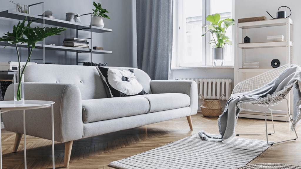 decorate your living room in grey 