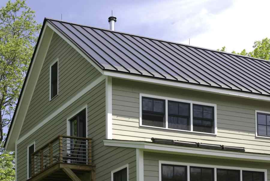 Lightning Rod on a Metal Roof