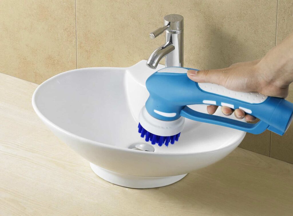 Clean the Bathroom with an Electric Spin Scrubber 