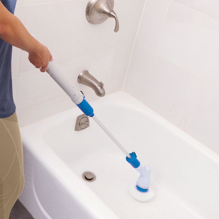 Clean the Bathroom with an Electric Spin Scrubber 