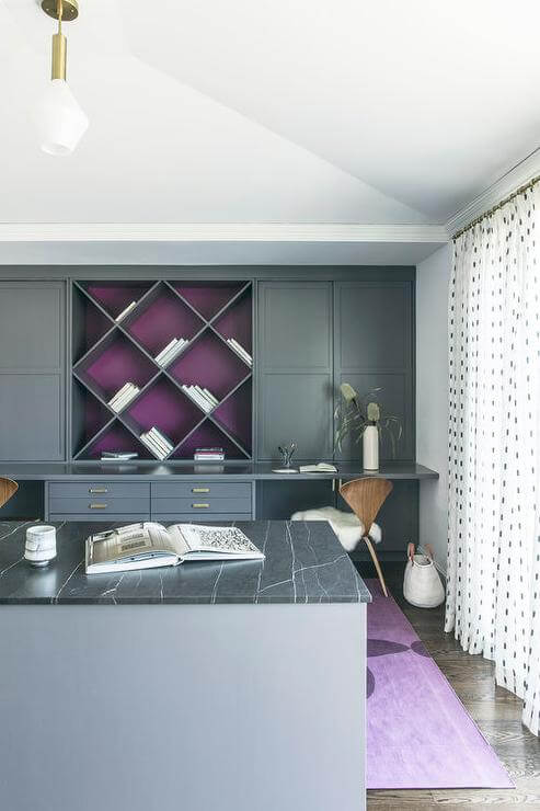 Greys with Mauve Accents for Female CEO Office