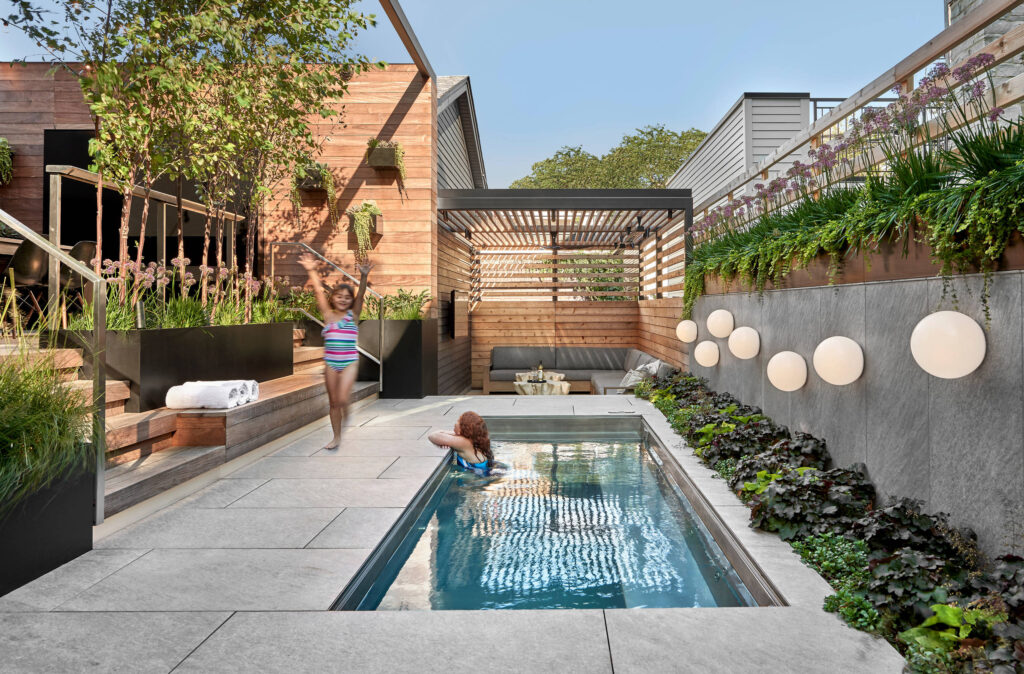 Small, Long And Narrow Backyard Pool