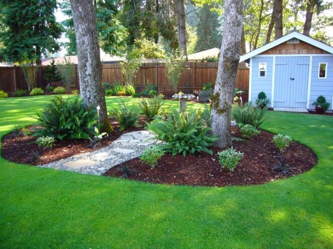 landscaping around trees