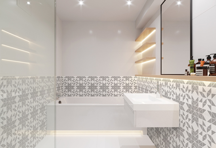 Geometrical Shapes In Bathroom