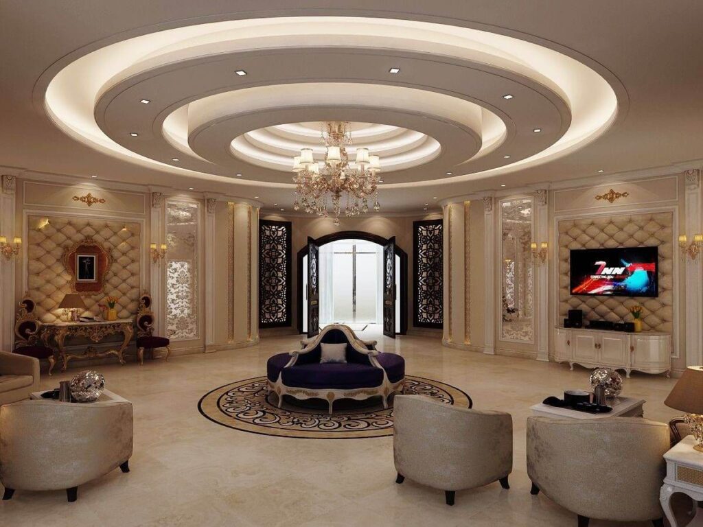 best ceiling design living room 2024