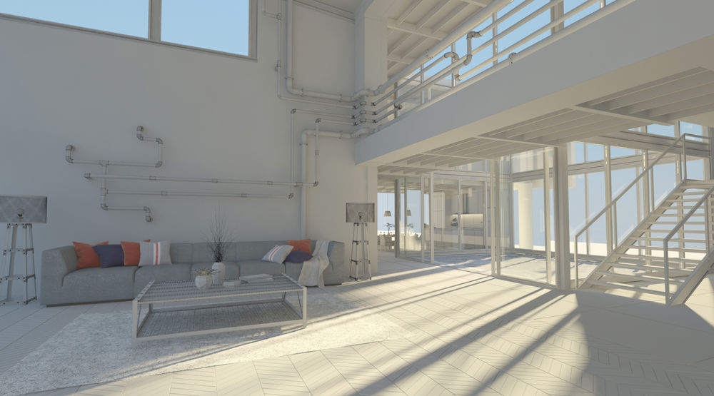 3D Interior Rendering Process 