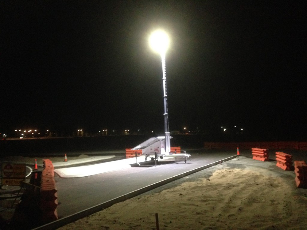 Lighting Towers Transform the Night 