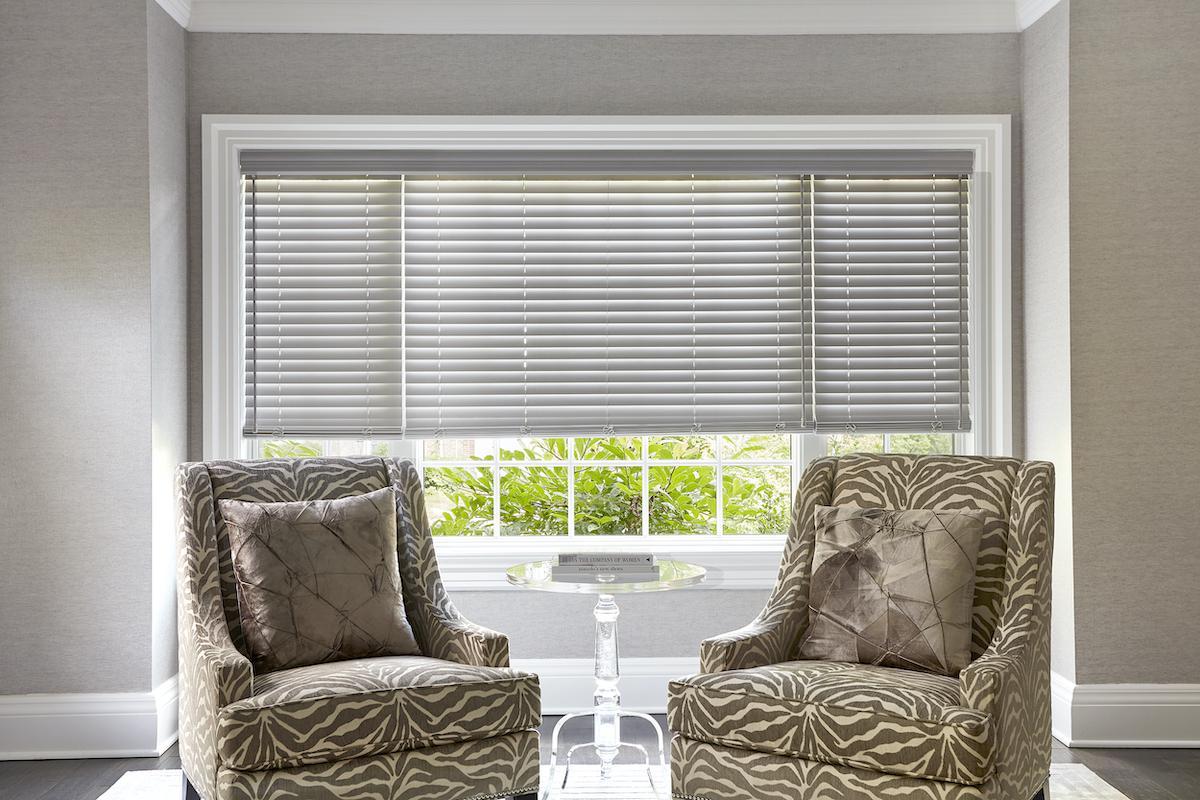 Faux wood blinds