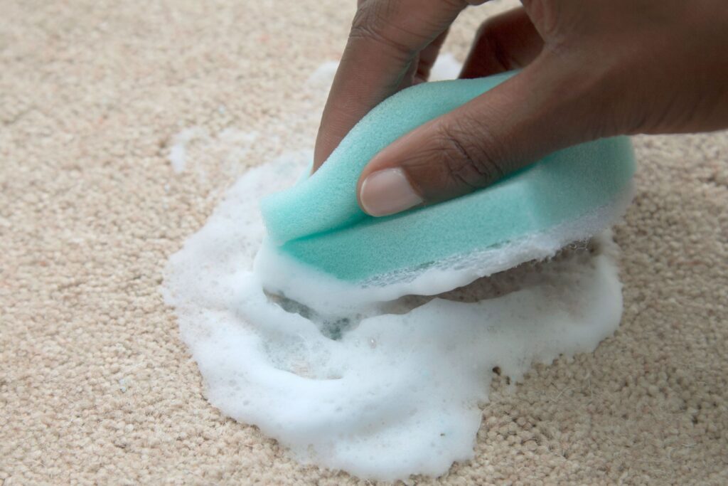 clean milk out of carpet 