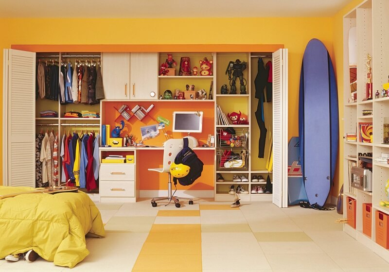 Yellow and Orange kids Room