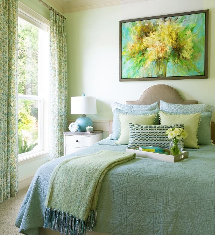 Green and Light Sage Green BedroomWhite Bedroom