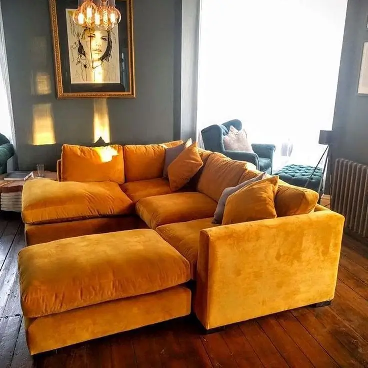 How to Style a Mustard Sofa 