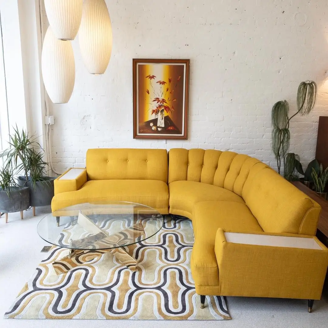 How to Style a Mustard Sofa