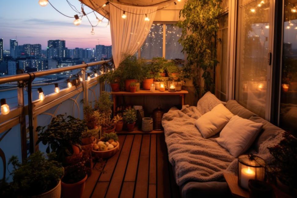 Lighting & Ambiance for Balcony Design Ideas 