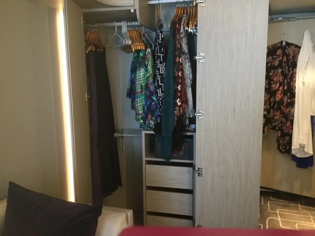 optimize closet space for cruise cabin