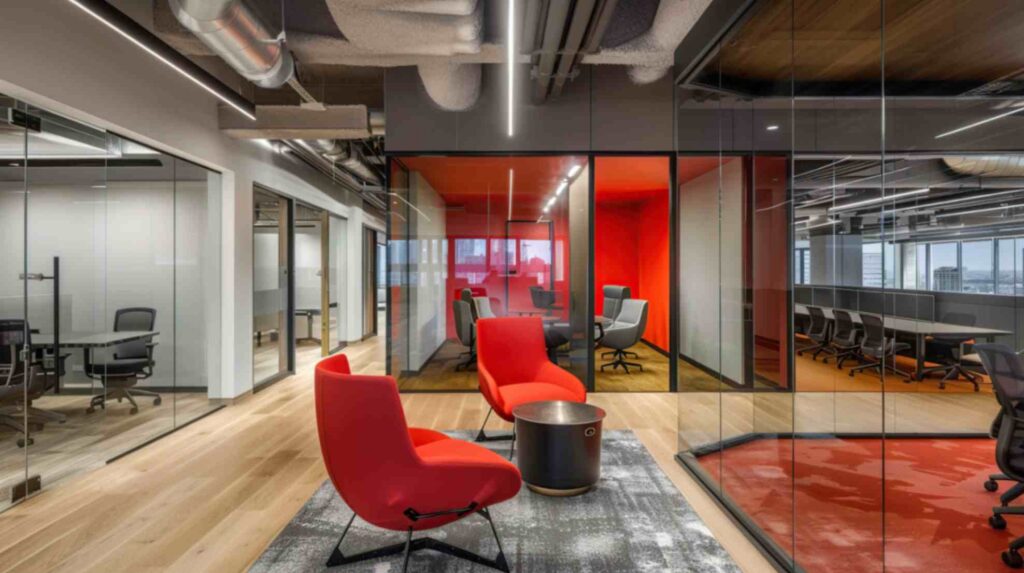 Red color office design