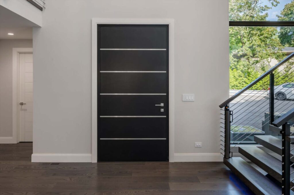 features of modern hinged single doors