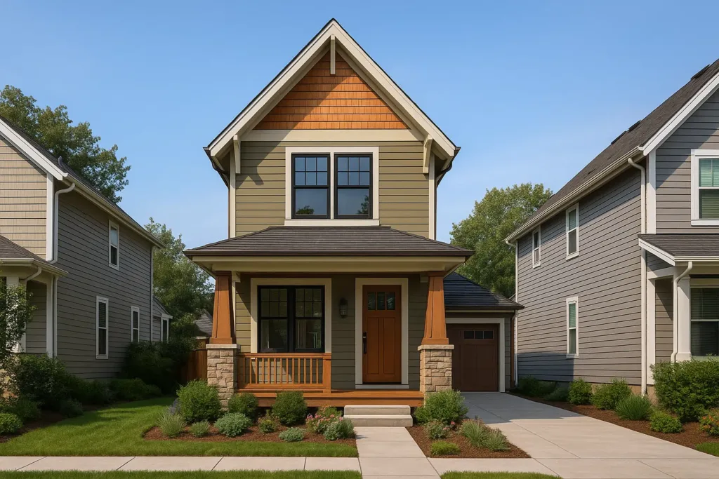 Narrow-Craftsman-House