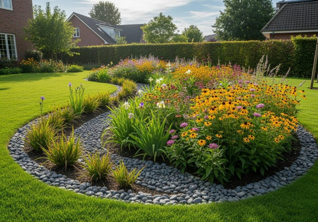 Drainage with Landscaping and Hardscaping