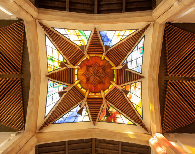 Distinctive Wood Paneling and Beam Options for Dramatic Cathedral Ceilings