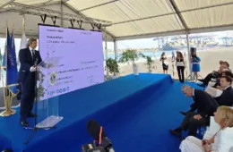 modern port infrastructure design with breakwater construction and coastal engineering