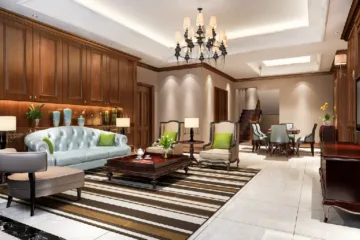 Elegant living room featuring a wooden coffee table, accent chairs, and thoughtfully placed furniture that enhances functionality and interior design.