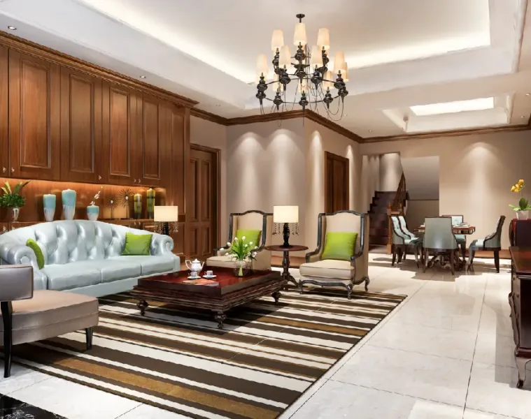 Elegant living room featuring a wooden coffee table, accent chairs, and thoughtfully placed furniture that enhances functionality and interior design.