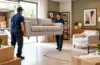 Furniture delivery through loading bays, lifts and doorways during an interior design project