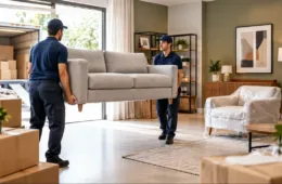 Furniture delivery through loading bays, lifts and doorways during an interior design project